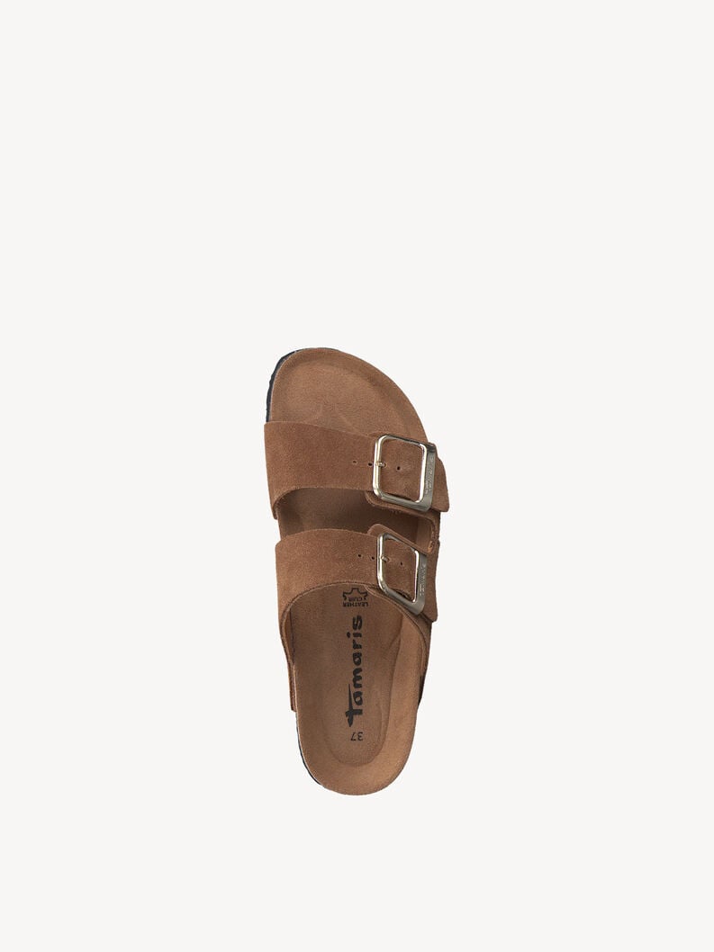 cuir de mule marron 1-27543-42-305 acheter tamaris mules en ligne