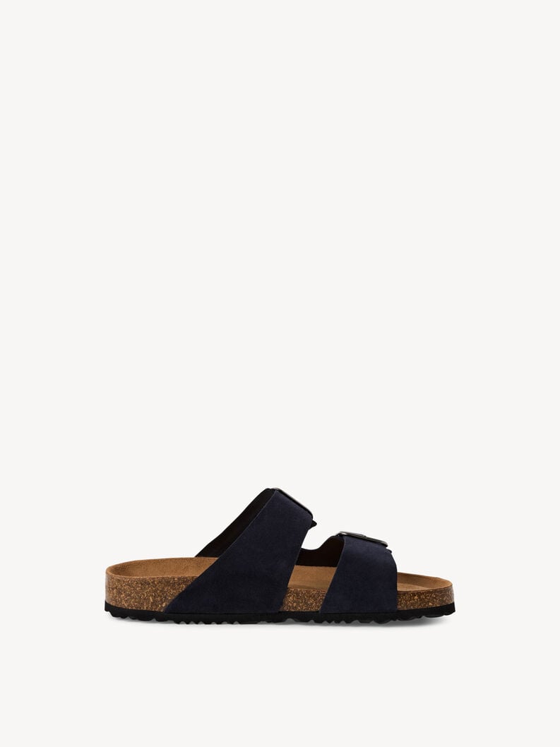 cuir de mule bleu 1-27543-42-805 acheter tamaris mules en ligne