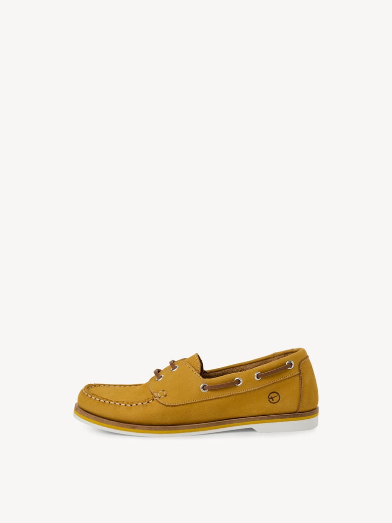 cuir mocassins jaune 1-23616-42-627 acheter tamaris chaussures de bateau en ligne