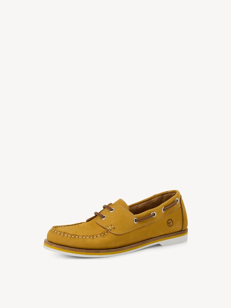 cuir mocassins jaune 1-23616-42-627 acheter tamaris chaussures de bateau en ligne