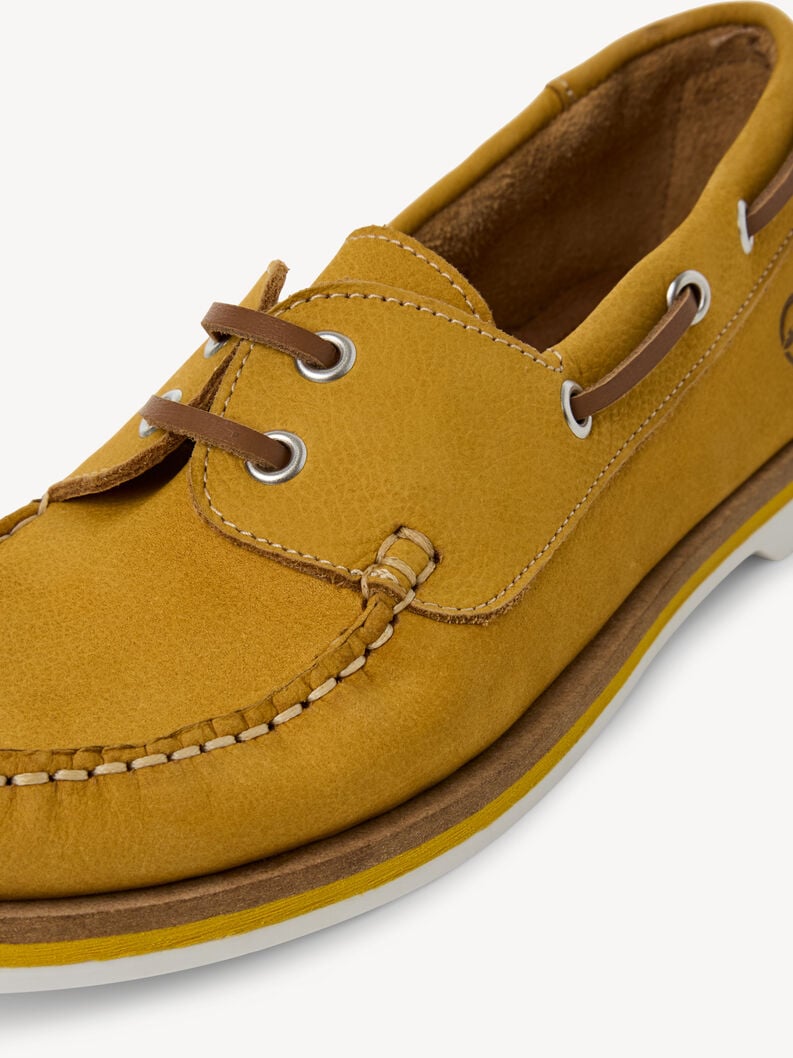 cuir mocassins jaune 1-23616-42-627 acheter tamaris chaussures de bateau en ligne