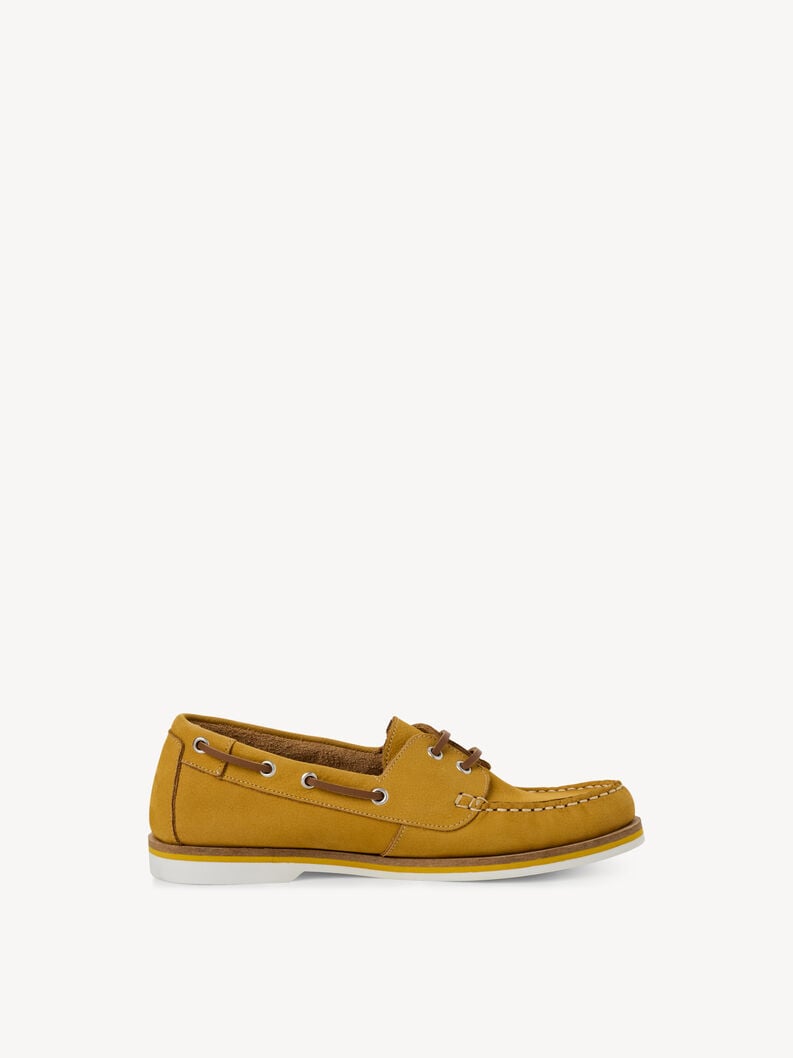 cuir mocassins jaune 1-23616-42-627 acheter tamaris chaussures de bateau en ligne