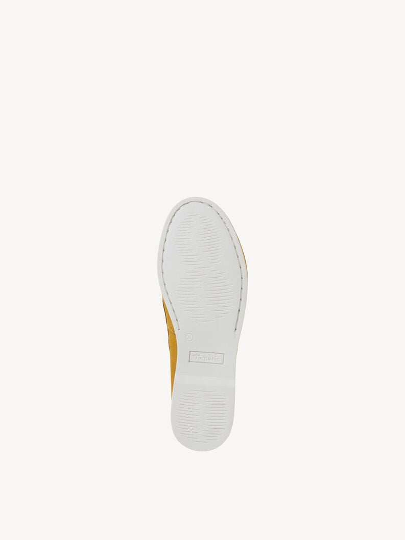 cuir mocassins jaune 1-23616-42-627 acheter tamaris chaussures de bateau en ligne