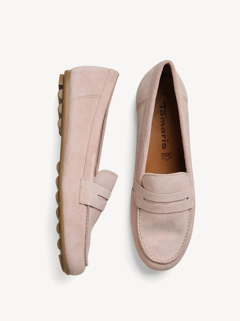 cuir mocassins rose 1-24229-42-521 acheter tamaris chaussures de bateau en ligne