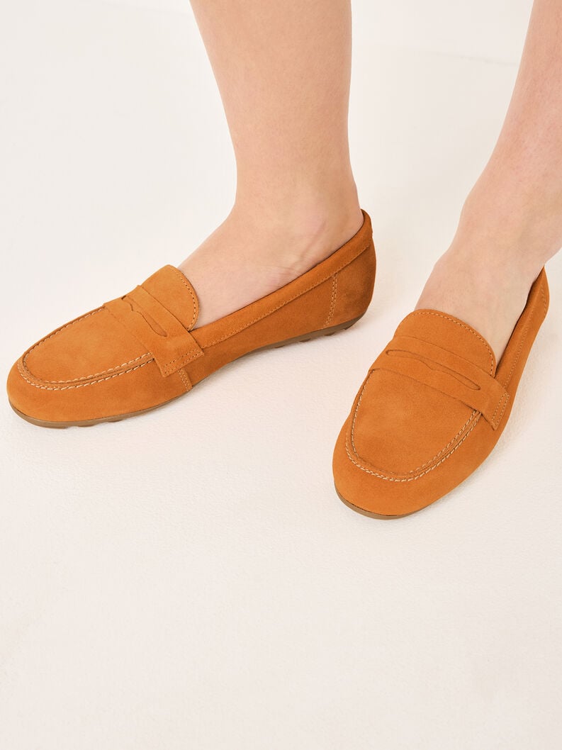 cuir mocassin - orange 1-24229-42-606 acheter tamaris faible chaussures chaussons en ligne