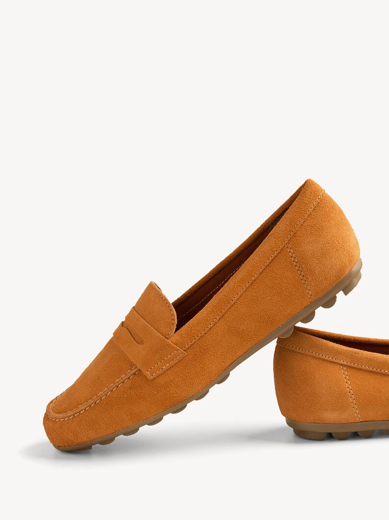 cuir mocassin - orange 1-24229-42-606 acheter tamaris faible chaussures chaussons en ligne