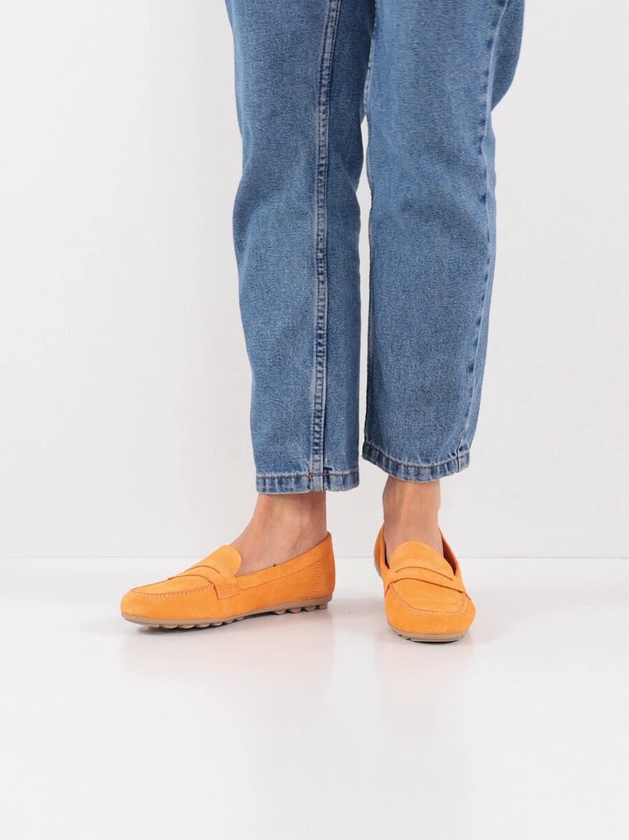 cuir mocassin - orange 1-24229-42-606 acheter tamaris faible chaussures chaussons en ligne