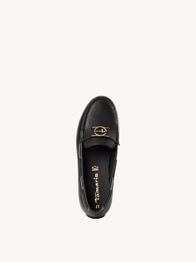 cuir mocassin - noir 1-24630-44-003 acheter tamaris faible chaussures chaussons en ligne