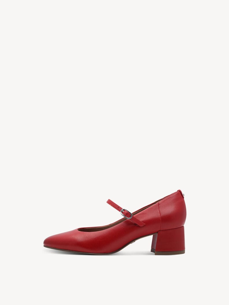 escarpins en cuir - rouge 1-22311-43-543 acheter tamaris pompes en ligne