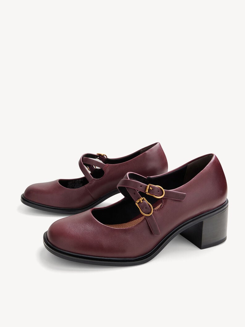 escarpins en cuir - rouge 1-22411-45-537 acheter tamaris pompes en ligne