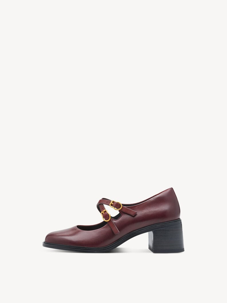 escarpins en cuir - rouge 1-22411-45-537 acheter tamaris pompes en ligne