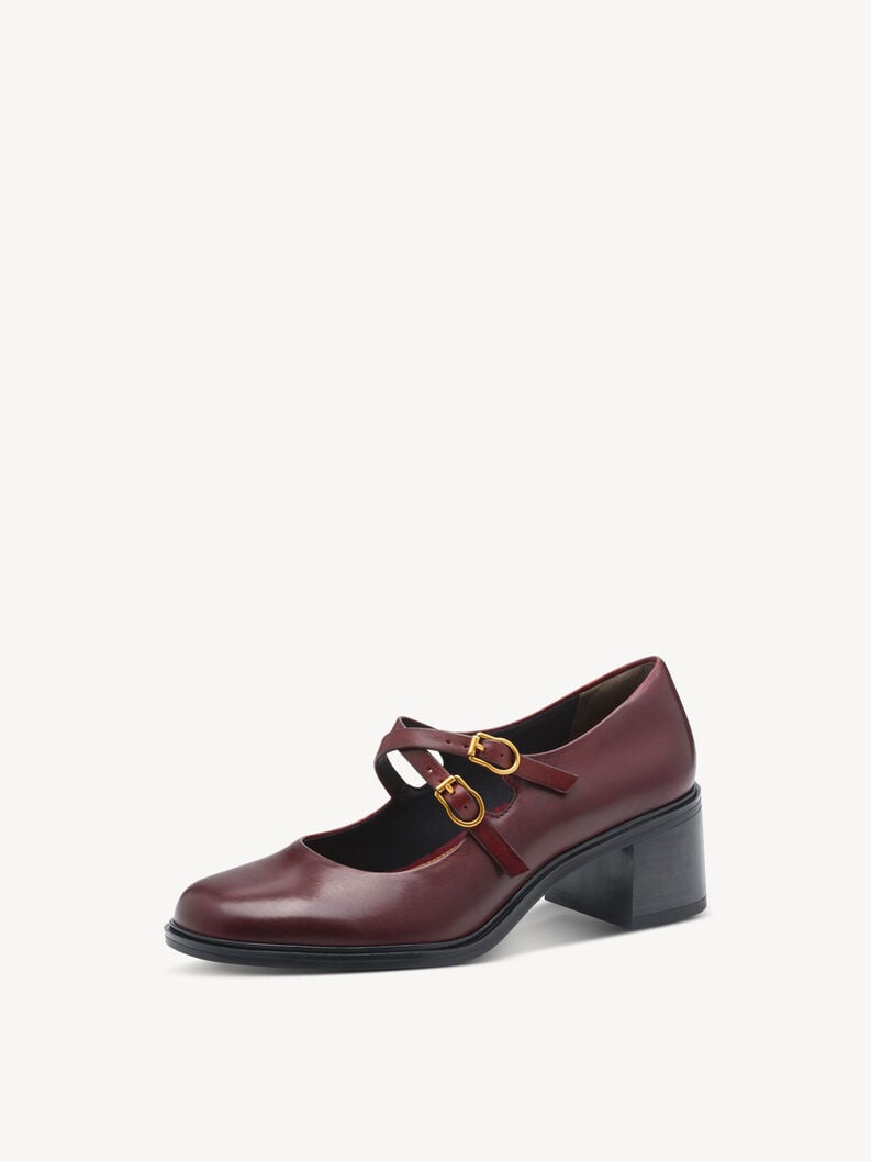escarpins en cuir - rouge 1-22411-45-537 acheter tamaris pompes en ligne