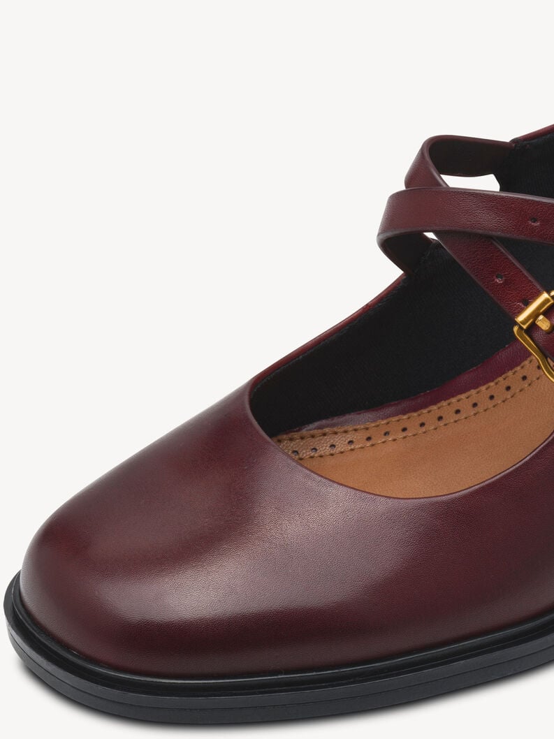 escarpins en cuir - rouge 1-22411-45-537 acheter tamaris pompes en ligne
