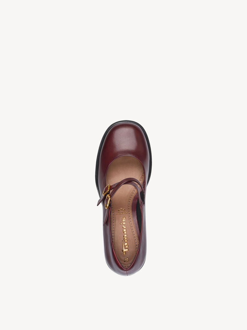 escarpins en cuir - rouge 1-22411-45-537 acheter tamaris pompes en ligne