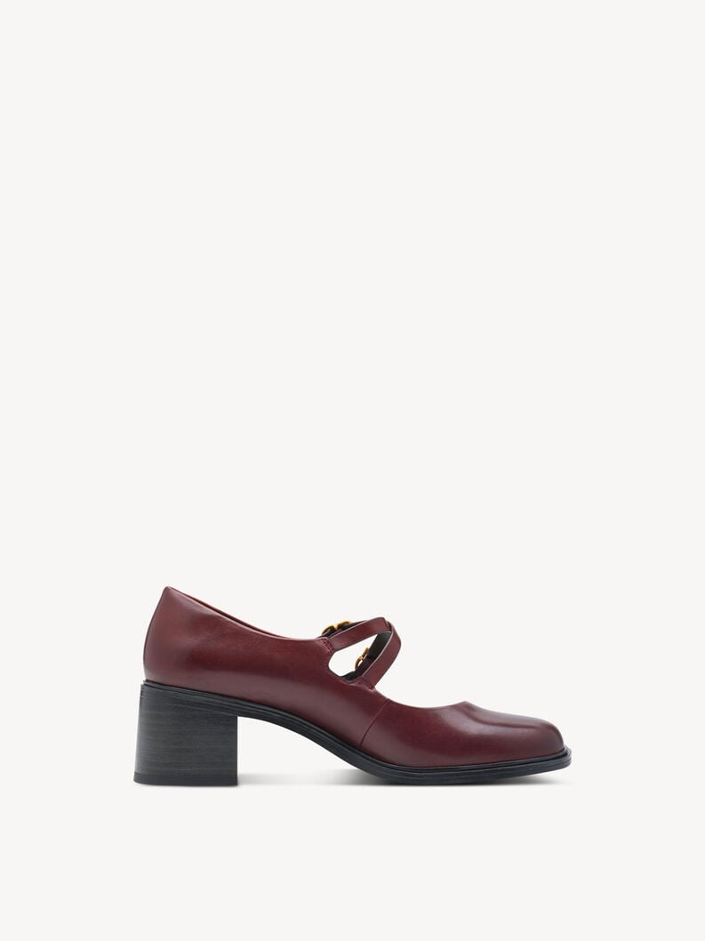 escarpins en cuir - rouge 1-22411-45-537 acheter tamaris pompes en ligne