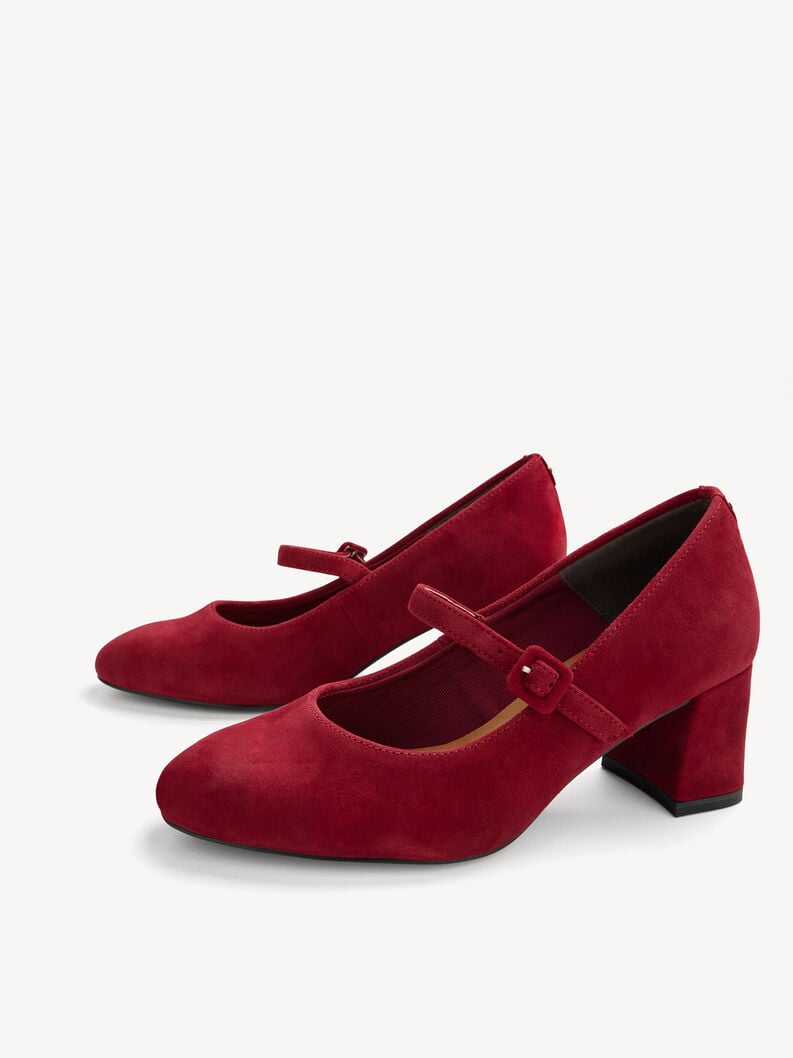 escarpins en cuir - rouge 1-22460-45-537 acheter tamaris pompes en ligne