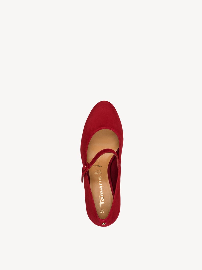 escarpins en cuir - rouge 1-22460-45-537 acheter tamaris pompes en ligne