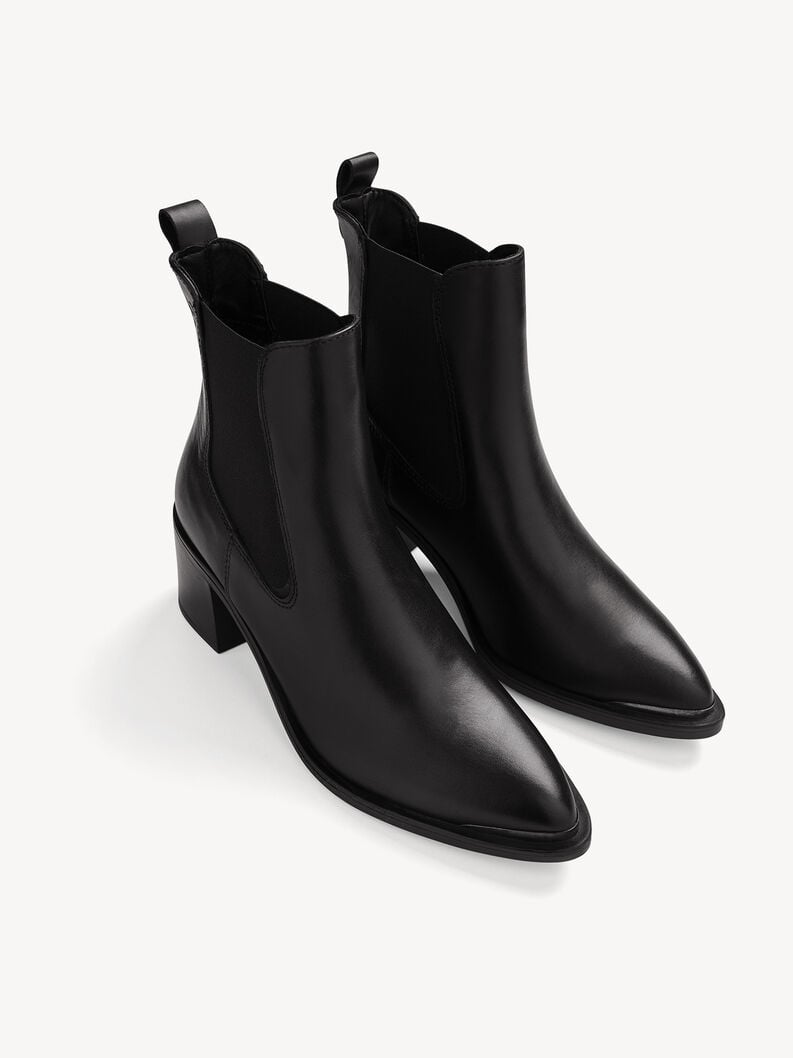 cuir chelsea boot - noir 1-25301-45-003 acheter tamaris bottines en ligne