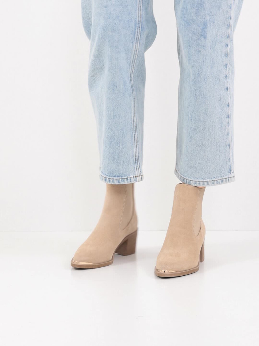 cuir chelsea boot - beige 1-25301-45-400 acheter tamaris bottines en ligne