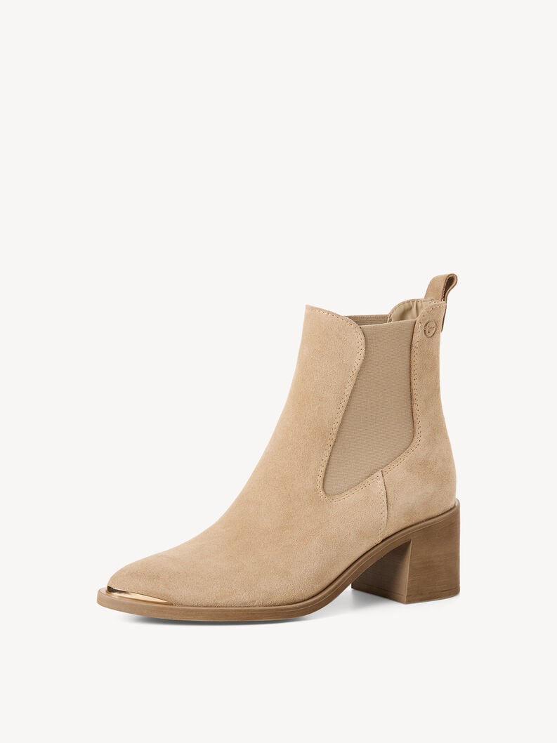 cuir chelsea boot - beige 1-25301-45-400 acheter tamaris bottines en ligne