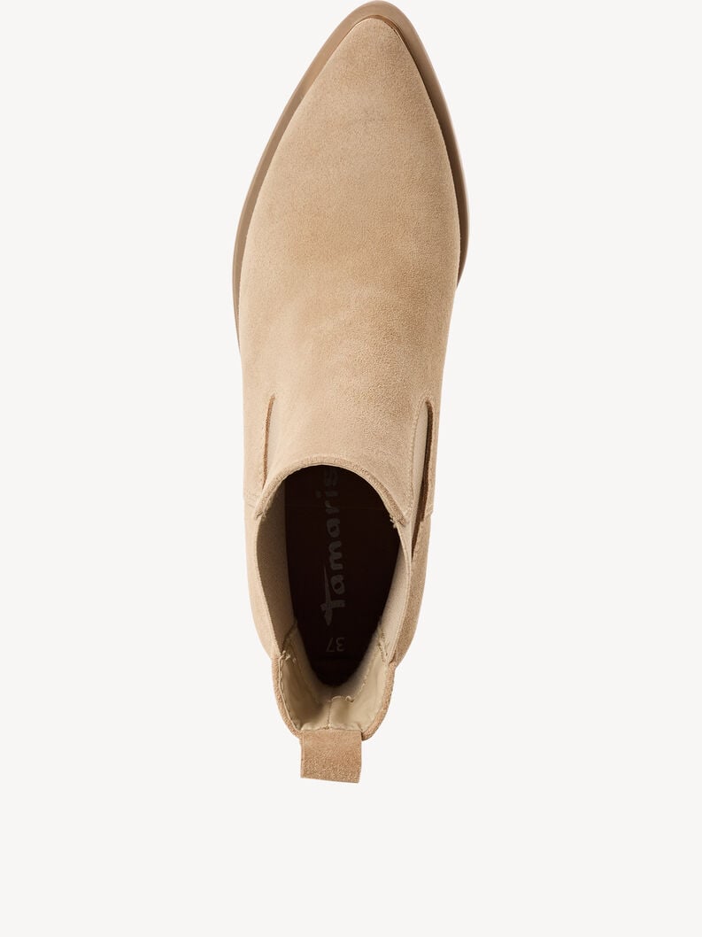 cuir chelsea boot - beige 1-25301-45-400 acheter tamaris bottines en ligne