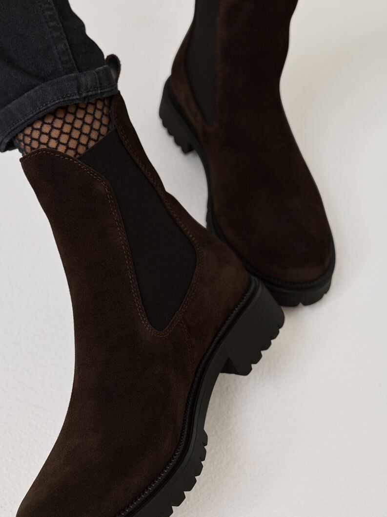 cuir chelsea boot - brun 1-25427-41-304 acheter tamaris bottines en ligne