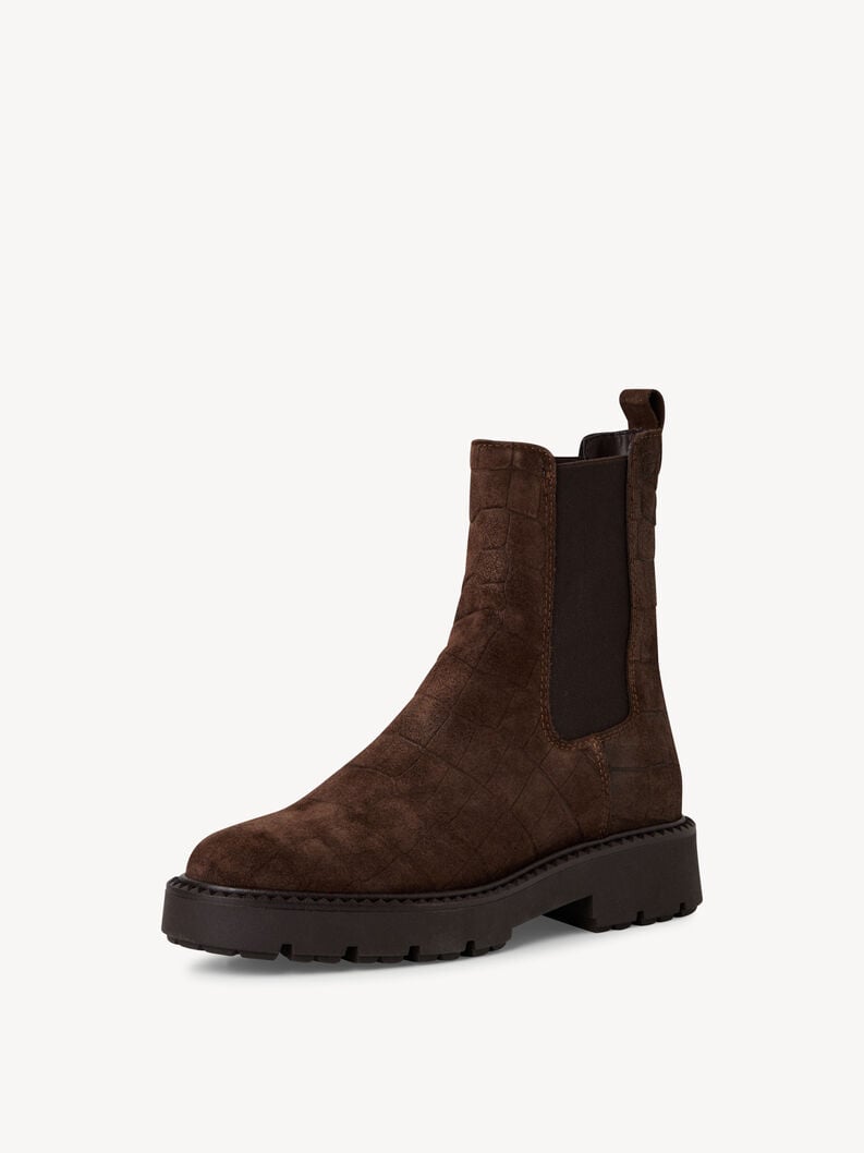 cuir chelsea boot - brun 1-25473-45-338 acheter tamaris bottines en ligne