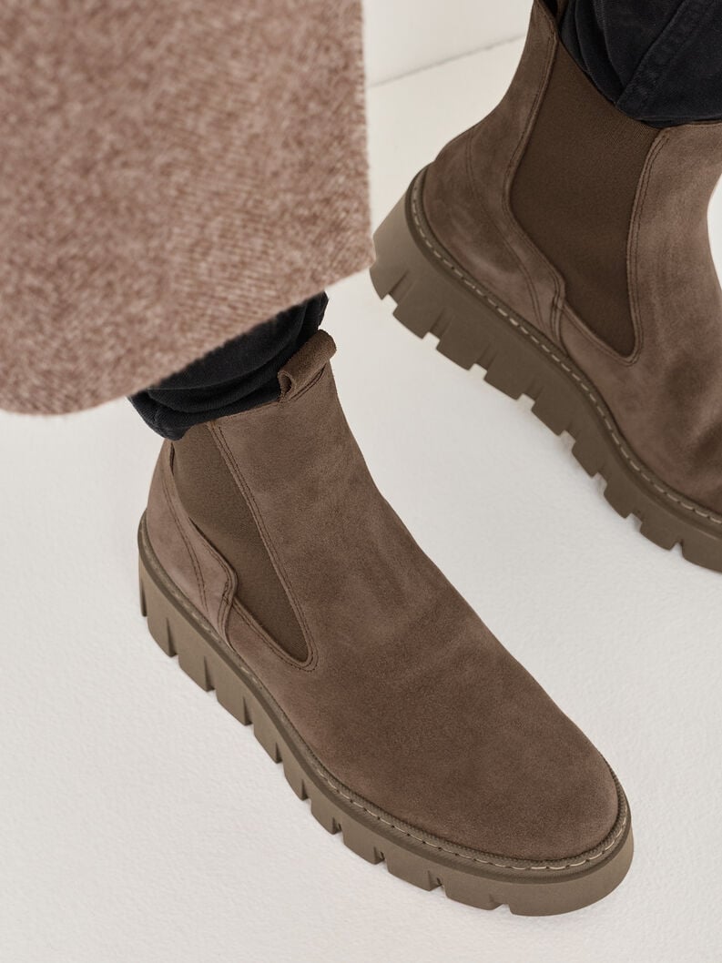 cuir chelsea boot - beige 1-25489-45-341 acheter tamaris bottines en ligne