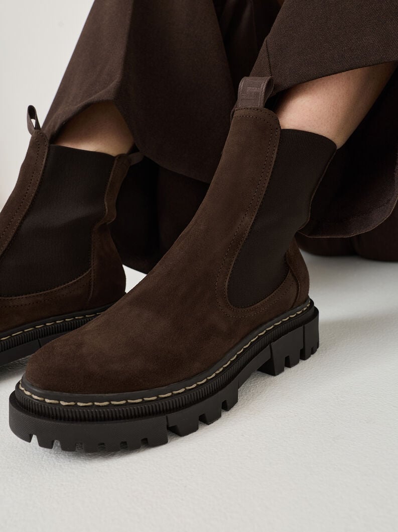 cuir chelsea boot - brun 1-25491-41-304 acheter tamaris bottines en ligne