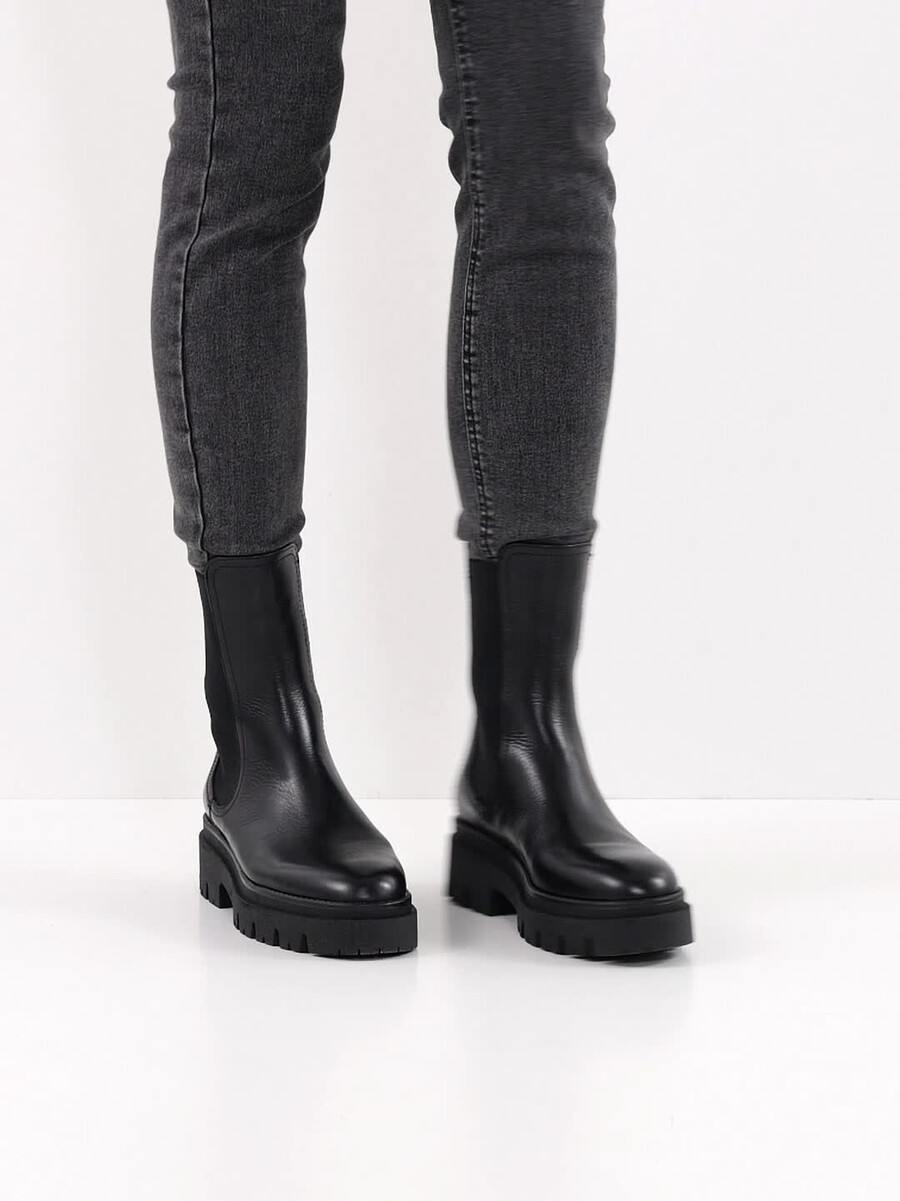 cuir chelsea boot - noir 1-25992-41-001 acheter tamaris bottines en ligne