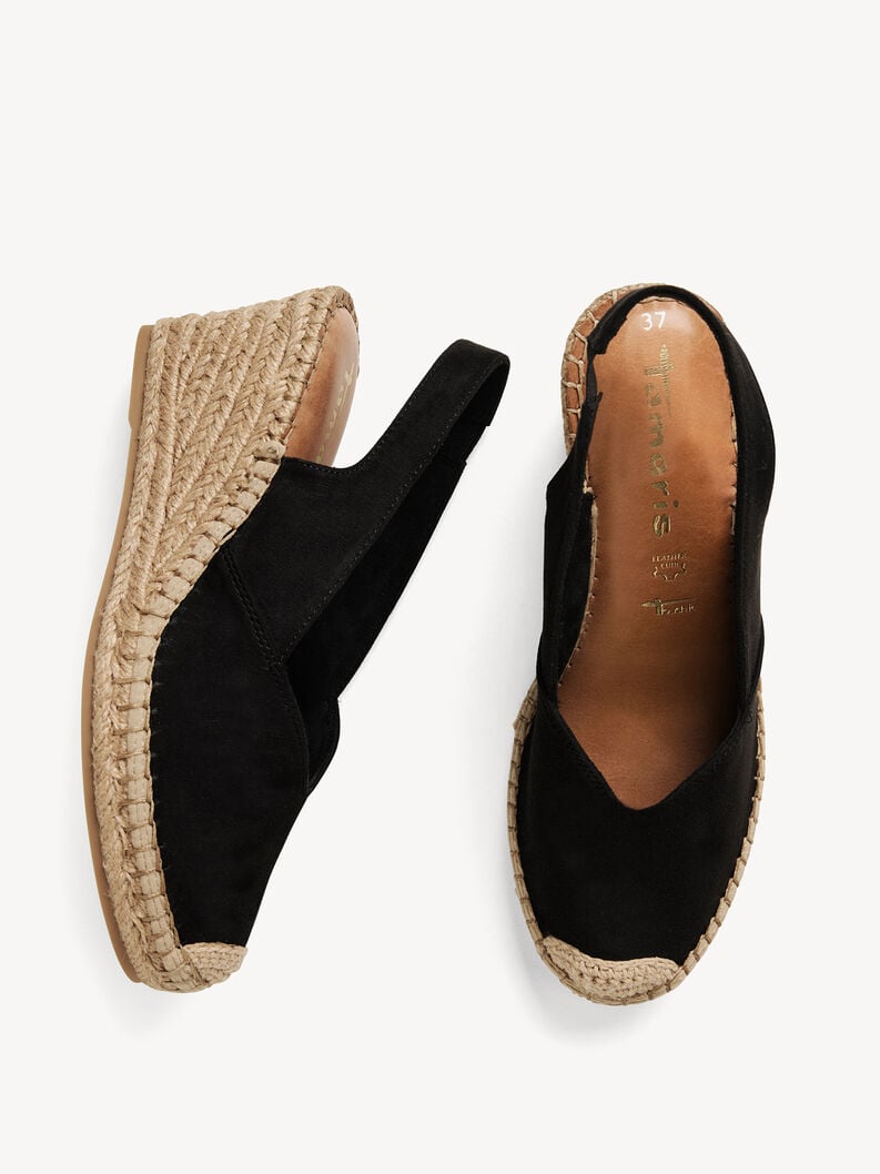 espadrill - noir 1-29638-44-001 acheter tamaris espadrills en ligne