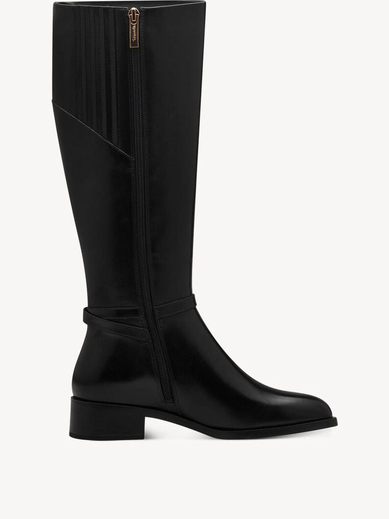 bottes en cuir - noir 1-25529-43-001 acheter bottes tamaris en ligne