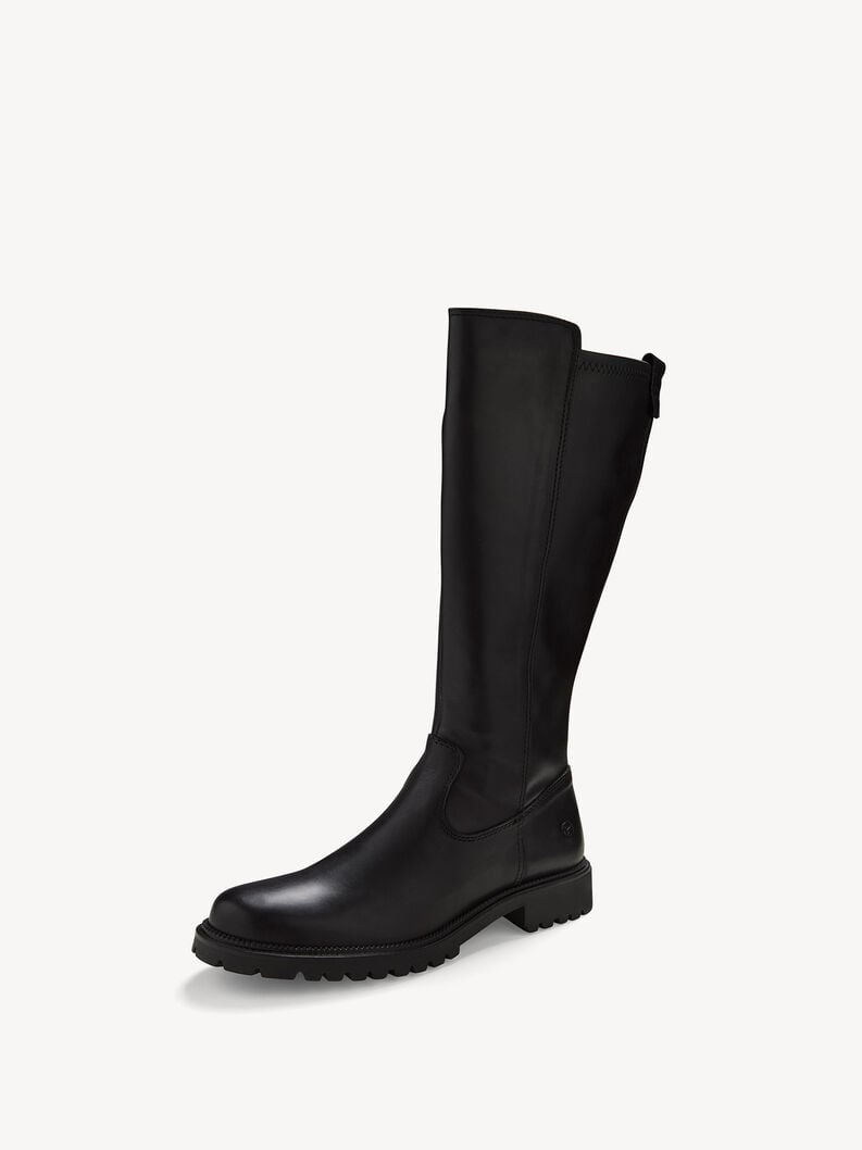 bottes en cuir - noir 1-25605-43-001 acheter bottes tamaris en ligne