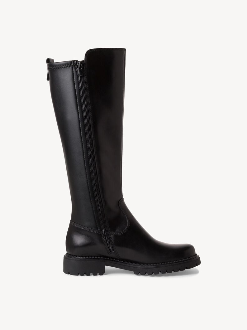 bottes en cuir - noir 1-25605-43-001 acheter bottes tamaris en ligne
