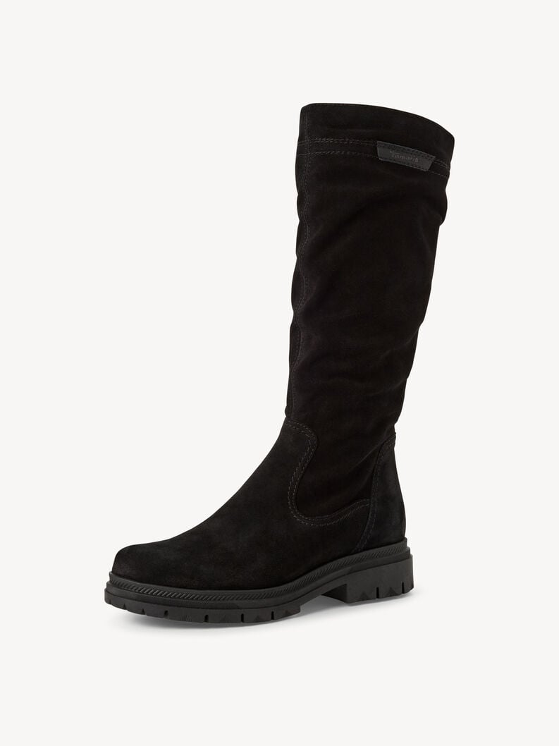 bottes en cuir - noir 1-25606-45-001 acheter bottes tamaris en ligne