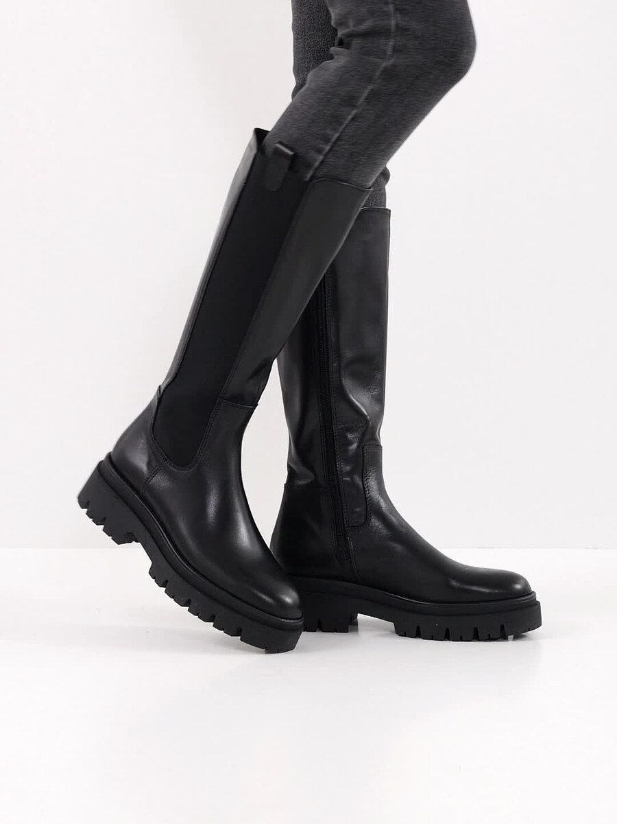 bottes en cuir - noir 1-25608-41-001 acheter bottes tamaris en ligne