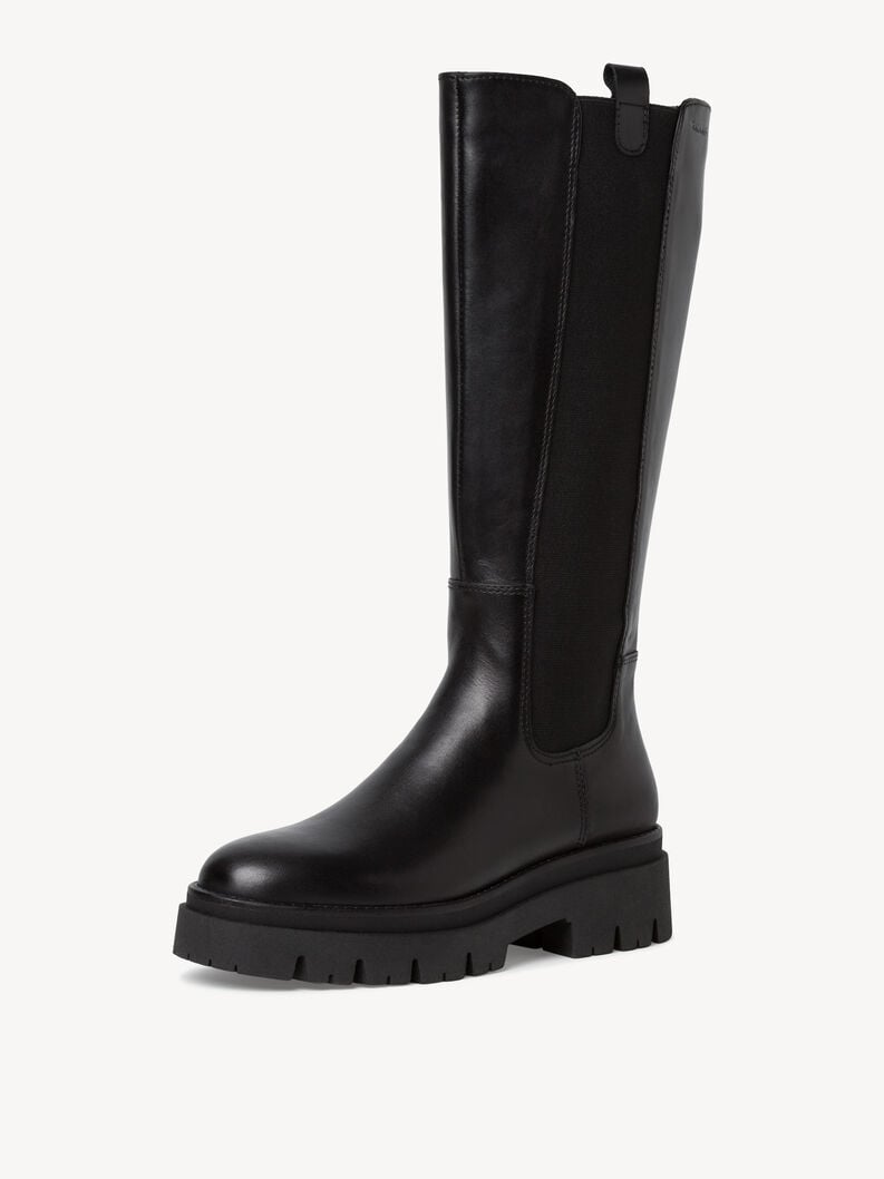 bottes en cuir - noir 1-25608-41-001 acheter bottes tamaris en ligne