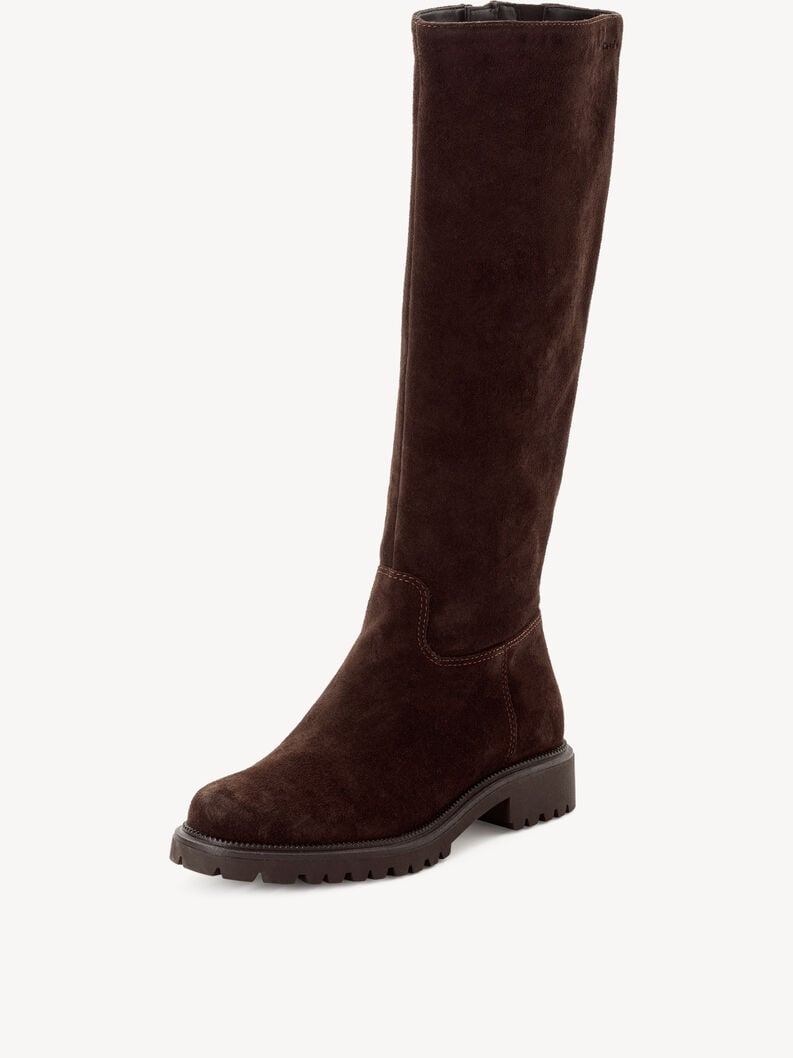 bottes en cuir marron - 1-25635-45-304 acheter bottes tamaris en ligne