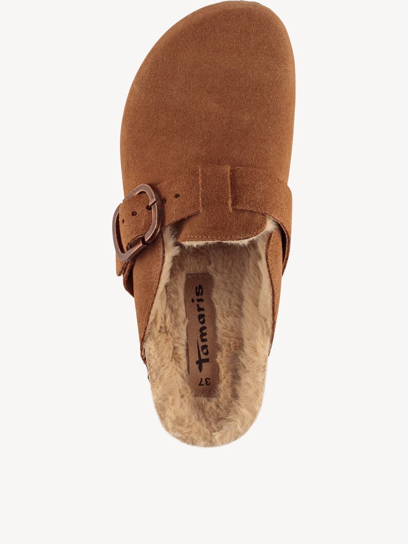 cuir de mule marron 1-27601-45-305 acheter tamaris mules en ligne