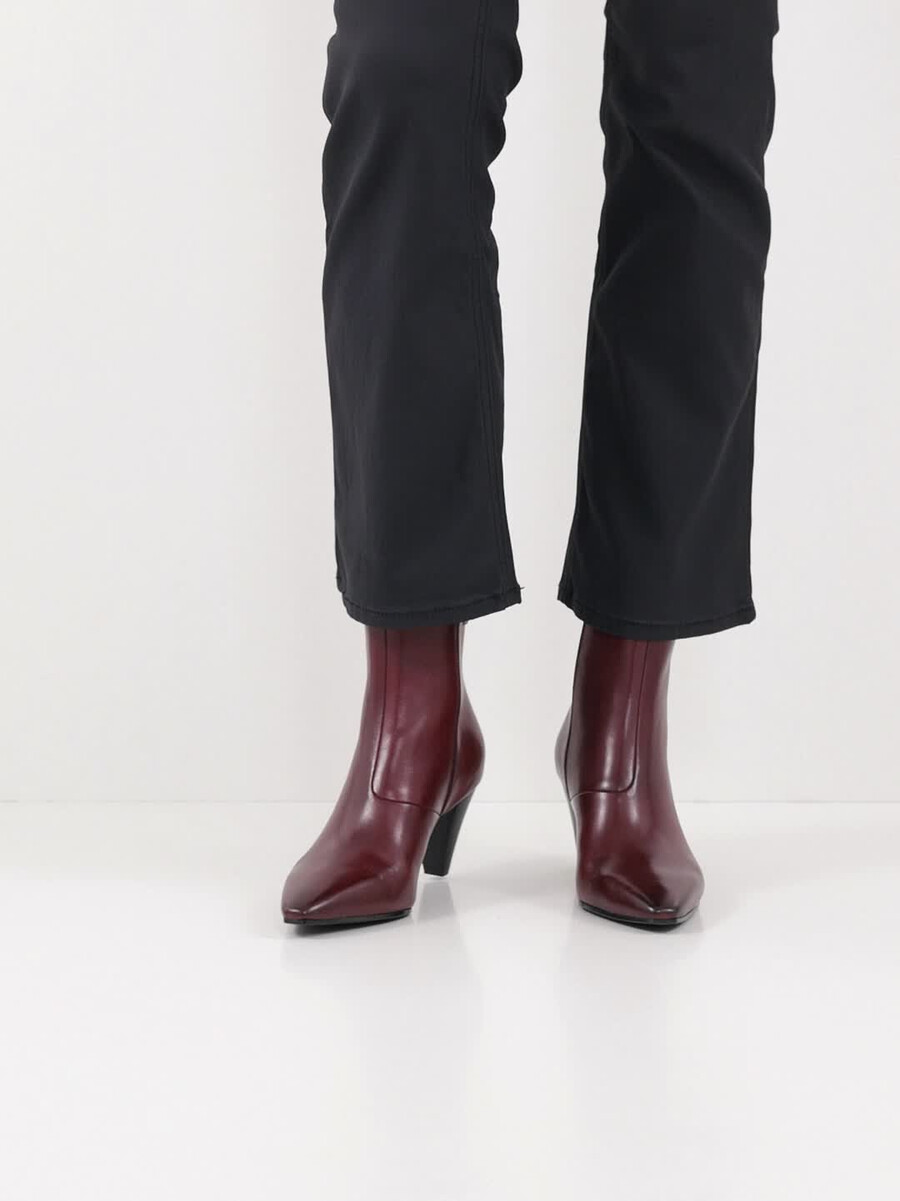 cuir chausson - rouge 1-25364-45-549 acheter tamaris bottines en ligne
