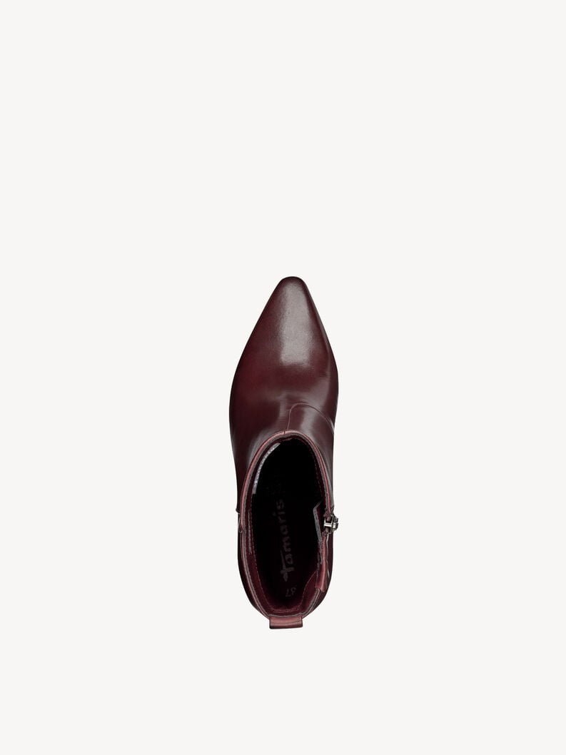 cuir chausson - rouge 1-25364-45-549 acheter tamaris bottines en ligne