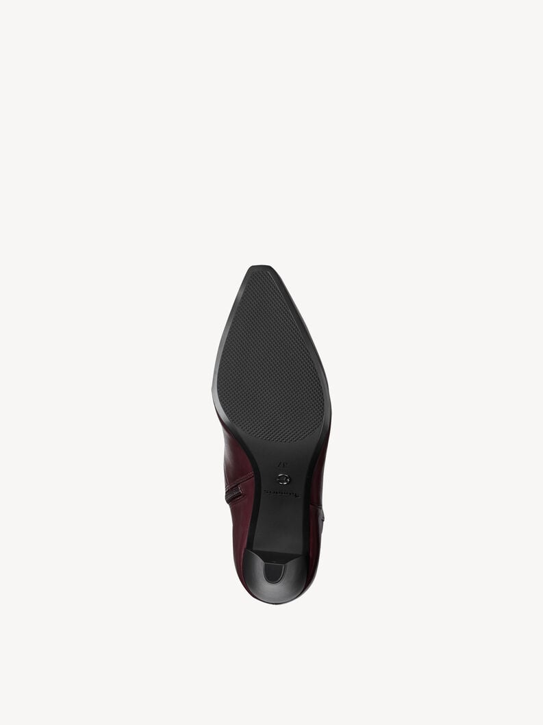 cuir chausson - rouge 1-25364-45-549 acheter tamaris bottines en ligne