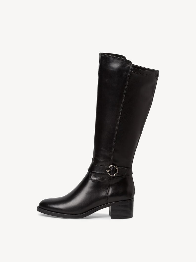 bottes en cuir - noir 1-25537-41-001 acheter bottes tamaris en ligne