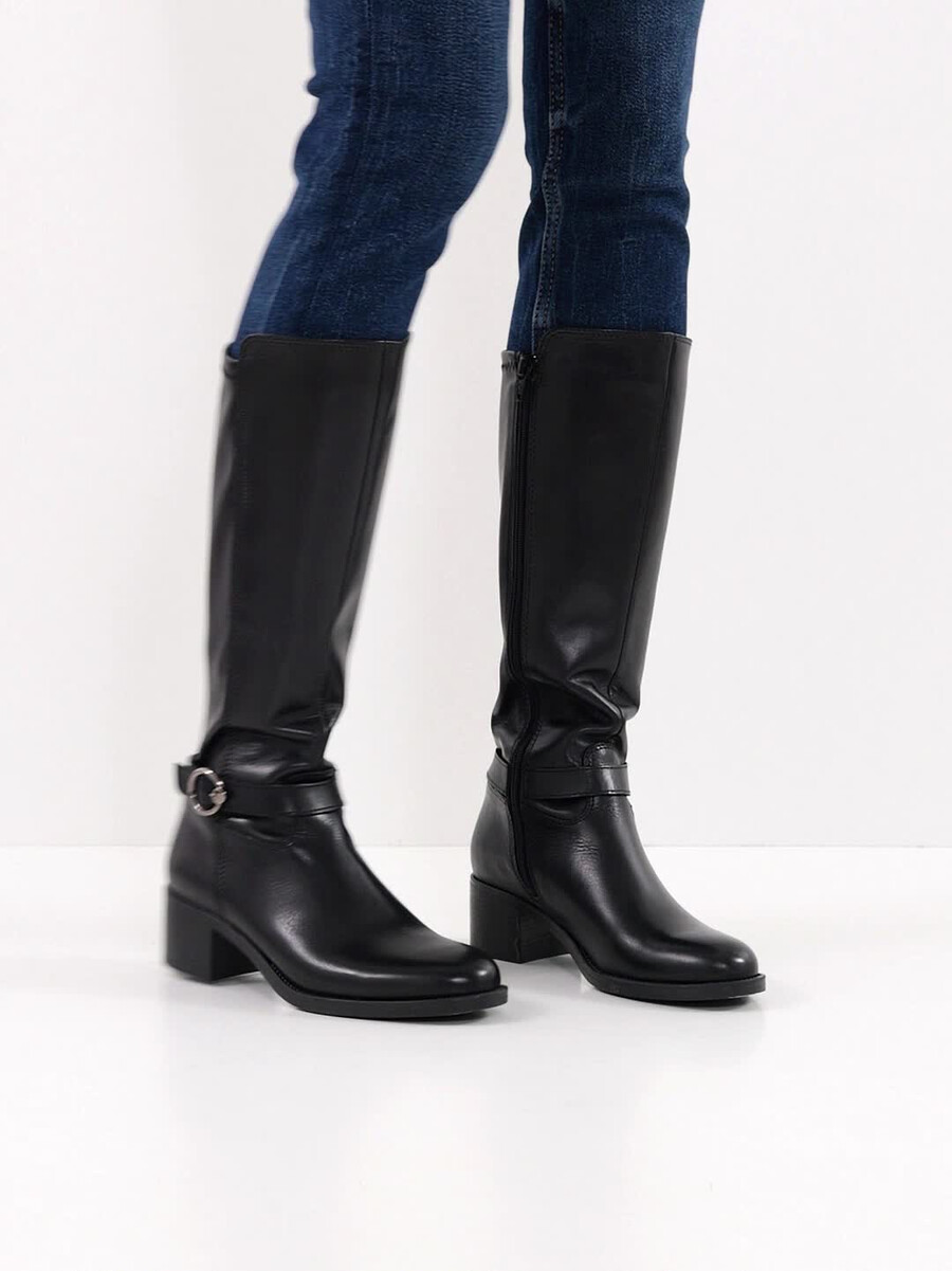 bottes en cuir - noir 1-25537-41-001 acheter bottes tamaris en ligne