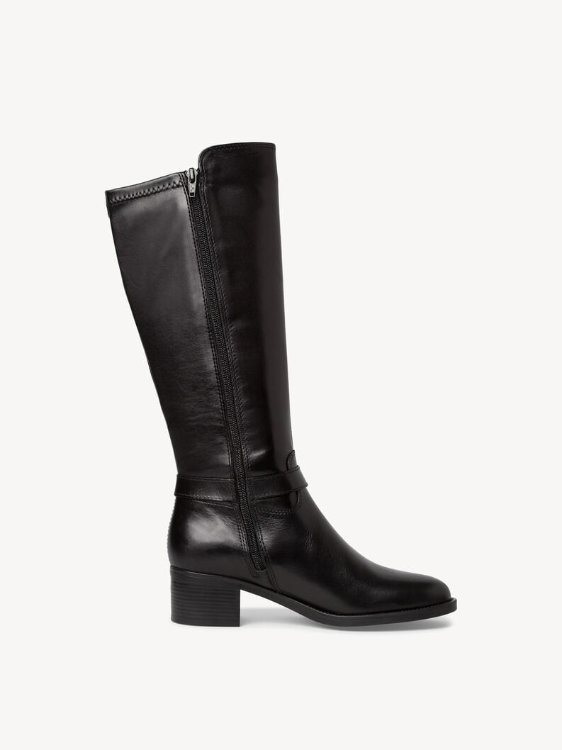 bottes en cuir - noir 1-25537-41-001 acheter bottes tamaris en ligne