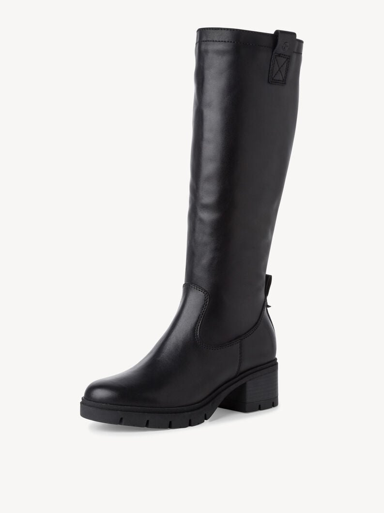 bottes en cuir - noir 1-25601-43-003 acheter bottes tamaris en ligne