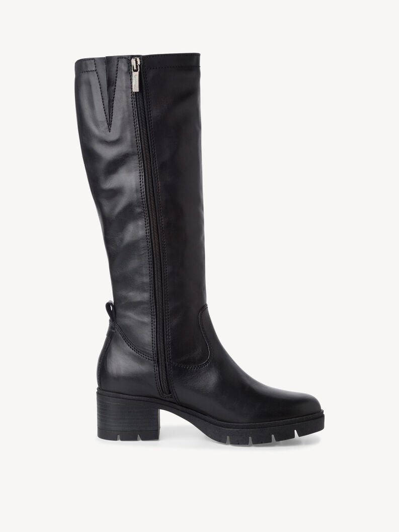bottes en cuir - noir 1-25601-43-003 acheter bottes tamaris en ligne