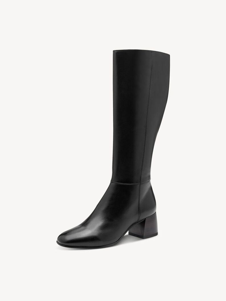 bottes en cuir - noir 1-25624-45-003 acheter bottes tamaris en ligne