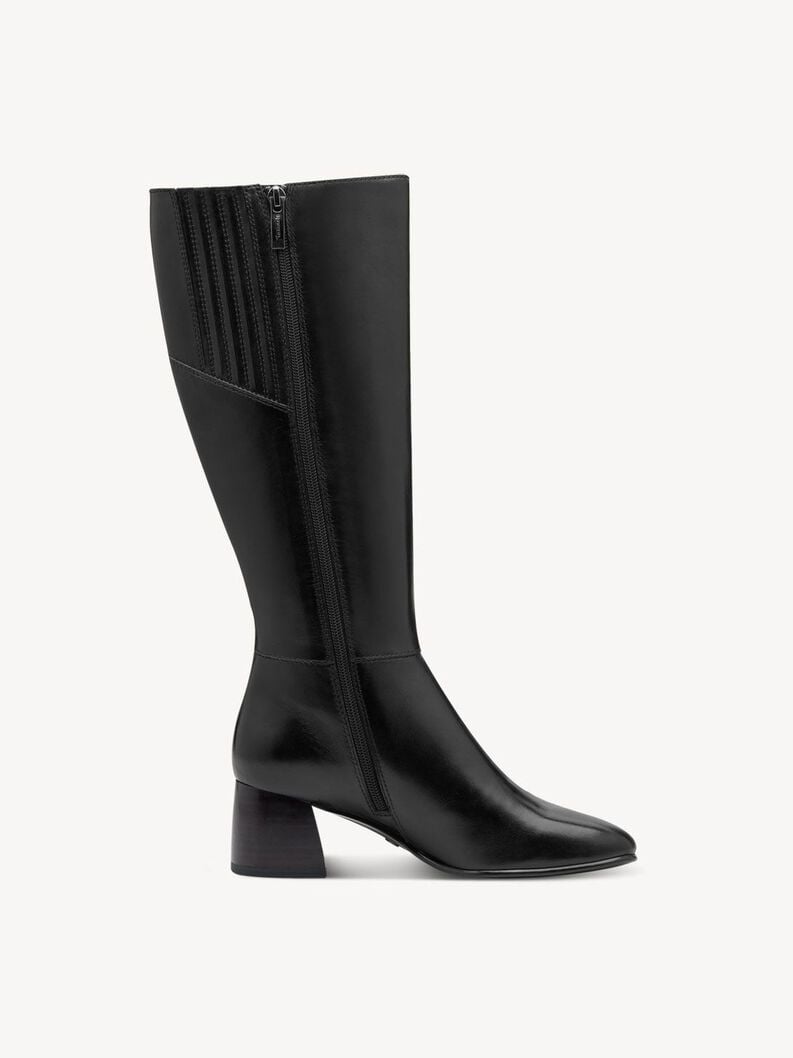 bottes en cuir - noir 1-25624-45-003 acheter bottes tamaris en ligne