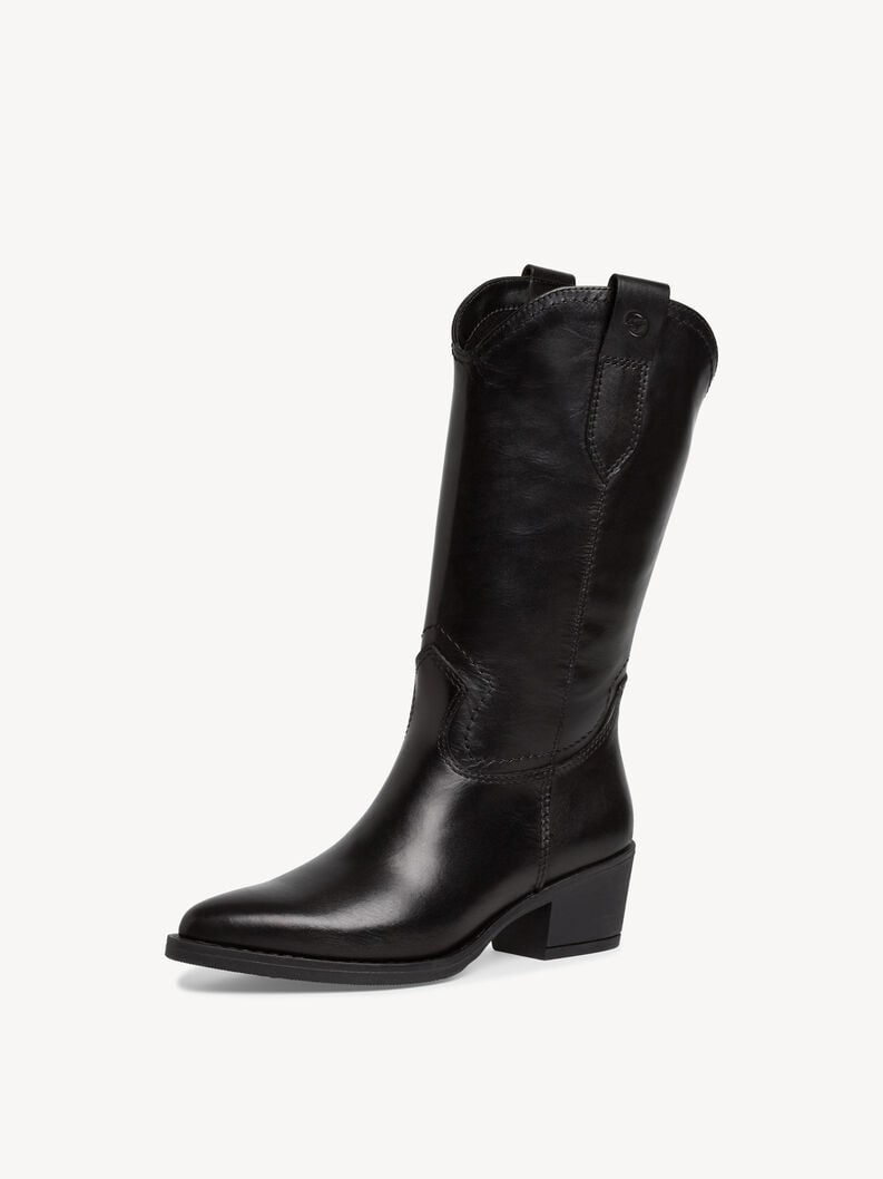 bottes en cuir - noir 1-25701-41-003 acheter tamaris réveillon du nouvel an tenues en ligne